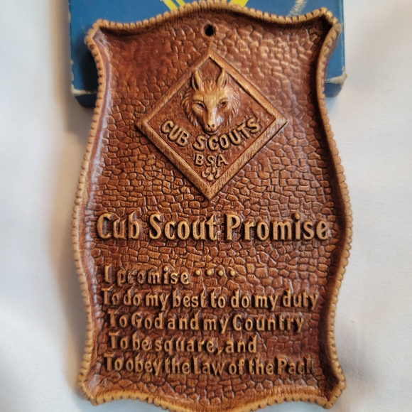 Cub Scout Promise Plaque Vintage Collectible - Picture 2 of 9